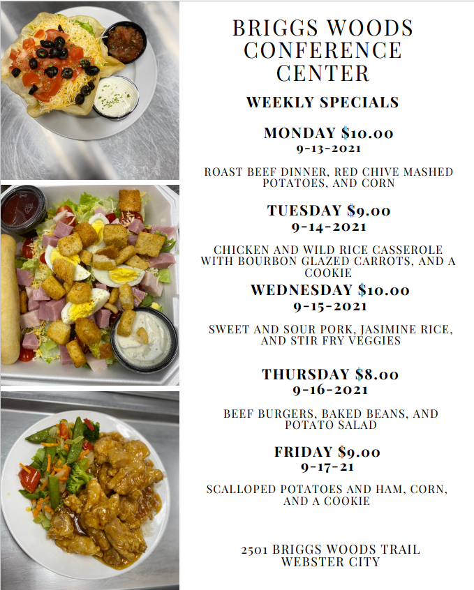 CenterBriggs's tweet photo. Here is next week's menu! Call us at 515-832-9572 to place your order! https://t.co/2lmVHs4MWr