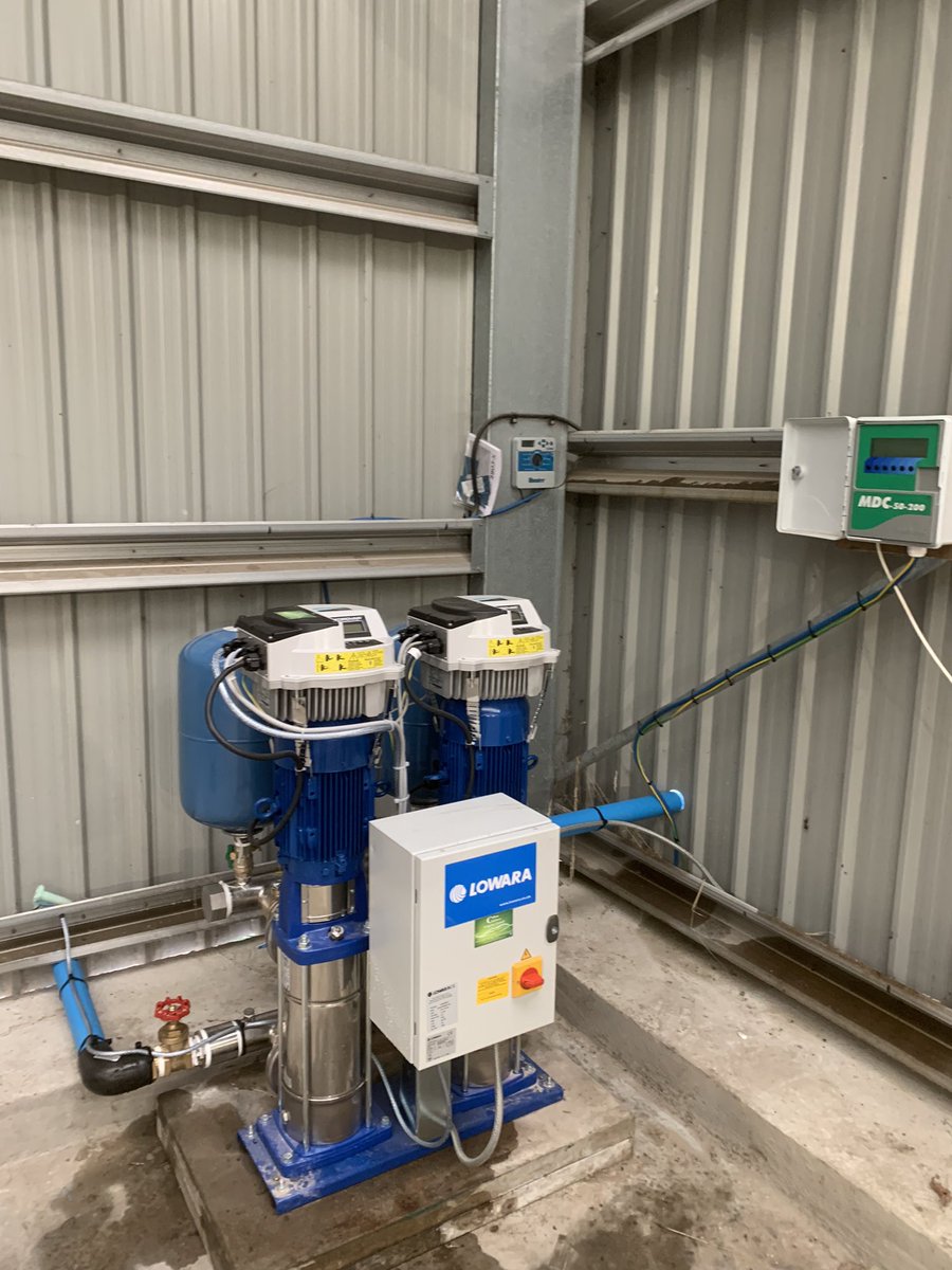 cchalmers2001's tweet photo. Just finished installing a new plastic tank and twin inverter drive booster set to resurrect a system which been idle for approximately 12 years!  The controller was reinstalled and worked!  Full testing of the system will be carried out shortly. https://t.co/3SuRhb4KpC