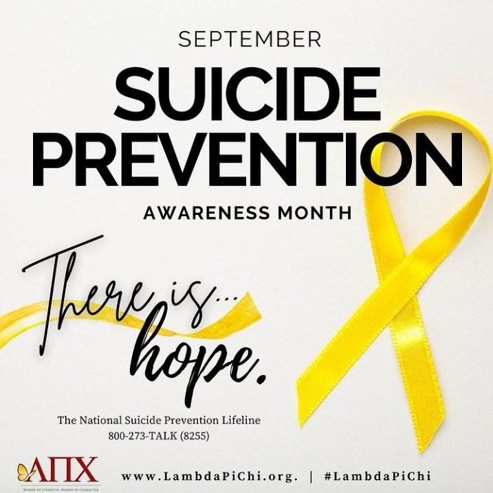 Omicron_LPC's tweet image. 🌎𝗪𝗼𝗿𝗹𝗱 𝗦𝘂𝗶𝗰𝗶𝗱𝗲 𝗣𝗿𝗲𝘃𝗲𝗻𝘁𝗶𝗼𝗻 𝗔𝘄𝗮𝗿𝗲𝗻𝗲𝘀𝘀 𝗗𝗮𝘆 🎗️Today the world comes together for Suicide Awareness Day🎗️
...
#LambdaPiChi #LPC1988 #suicideprevention #LaHermandad #WomenofStrength #WomenofCharacter #ΛΠΧ #PositiveChange #MentalHealthAwareness