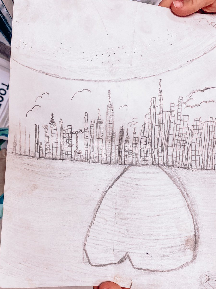 mrsaddyrobin's tweet photo. My students wrote letters to Firehouse 10 in NYC this week. It was so interesting hearing all of their interpretations of what they know as history and honoring 9/11. One of my kiddos drew this picture too add to his letter. It’s pretty awesome ❤️✨ https://t.co/5va1YgNNET