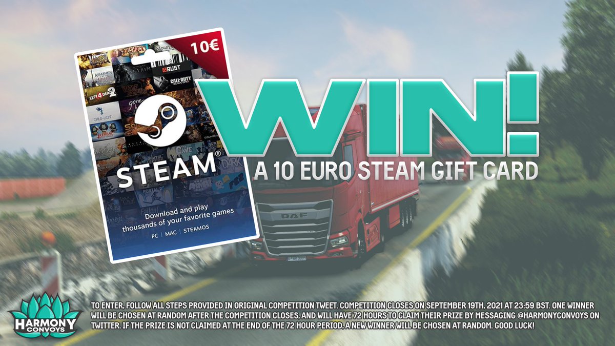 HarmonyConvoys's tweet image. Get an insight into what you can expect of tonight's Awards Ceremony, by entering in for a chance to WIN a €10 STEAM GIFT CARD! 

All you have to do is:
• Follow us @HarmonyConvoys 
• Retweet this tweet
• Reply with why you love Harmony Convoys

T&amp;amp;Cs in image below 👇