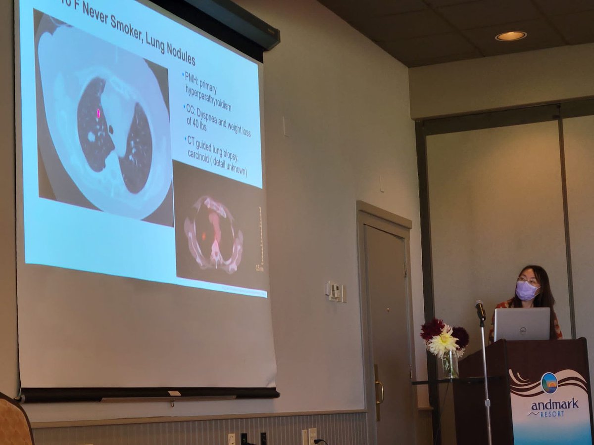 MayoPCCM's tweet photo. Today, @Heyi16837599 and @SangitaGoelMD presented on #carcinoid tumors and bronchoscopic #lungvolumereduction, respectively, at the 76th Annual Tri-State Thoracic Society Conference! https://t.co/quirjmDXEI