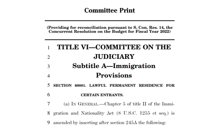 ReichlinMelnick's tweet photo. The House Bill on immigration reconciliation is out! Here's a 🧵 on what it says—but first, a BIG caveat. This is NOT the final version.

The bill will first be marked up, and then be reconciled in conference with the Senate version—and the parliamentarian still needs to approve. https://t.co/5OYAcDeJOa