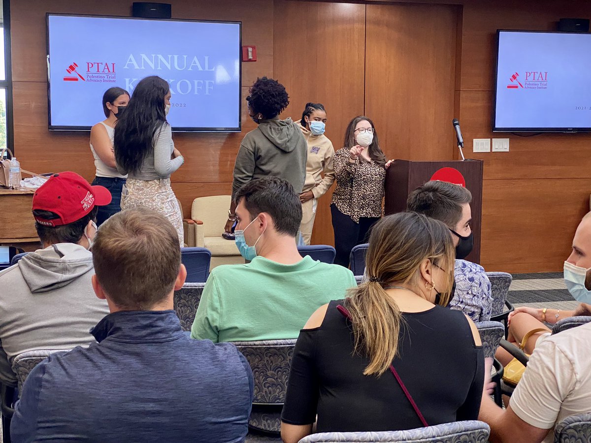 It may be Friday night, but the new members of the <a href="/StJohnsLaw/">StJohnsLaw</a> mock trial team are settling in for their annual Kick Off orientation <a href="/sjlptai/">St. John’s Law PTAI</a>