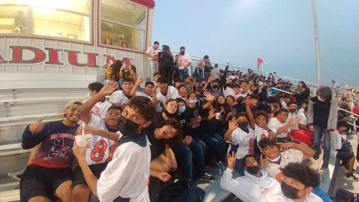 Henderson Hornet football team supporting Jefferson as they play Bel Air.  Let's go Foxes!!!