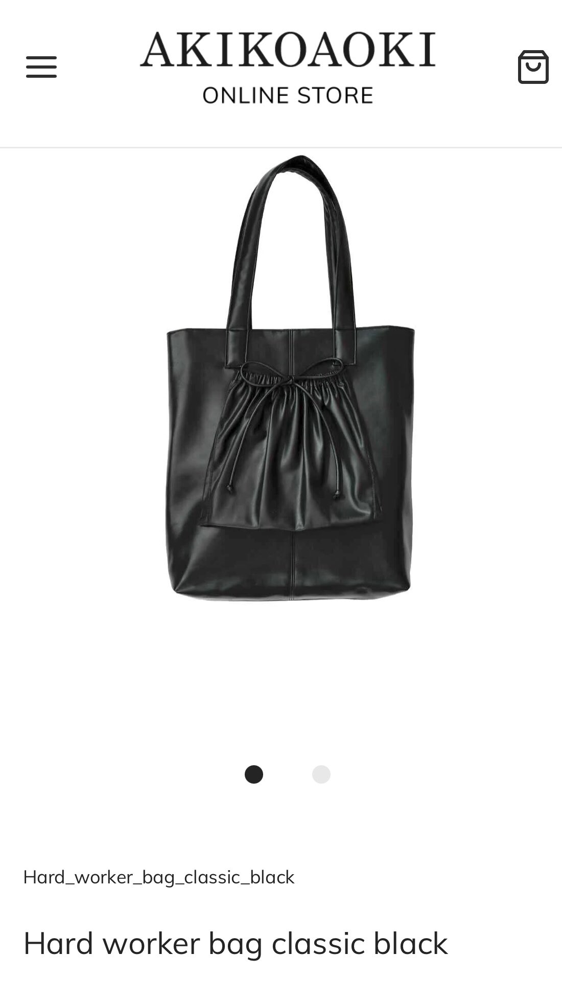AKIKOAOKI Hard worker bag classic black- AKIKOAOKI Hard worker bag classic black-