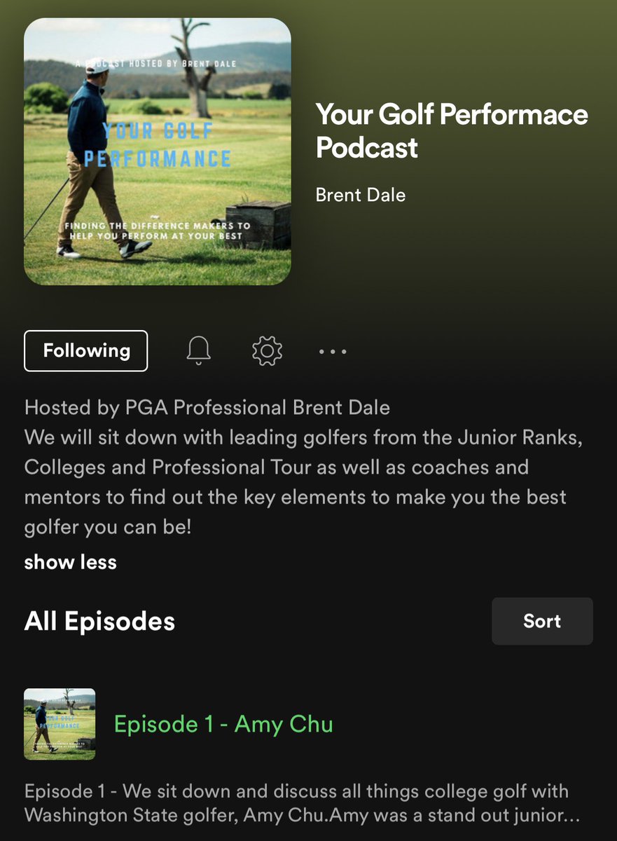 Got out of my comfort zone and started a podcast. Going to chat with great golfers and coaches to find the difference makers! <a href="/_AmyChu/">Amy Chu</a>  was my first guest and she was amazing! Ps - I’ve upgraded the mic since episode 1 😂 open.spotify.com/show/1Rv8UEB13…