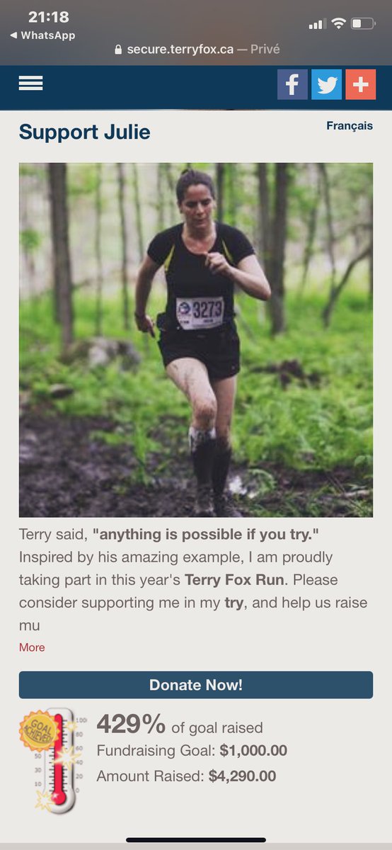 Our Montreal dream team for <a href="/TerryFoxCanada/">Terry Fox Foundation</a> run is proud to found raising for one of our beloved Canadian causes,  if you have the chance to donate don’t hesitate to join the cause 😊 terryfox.ca/smithju