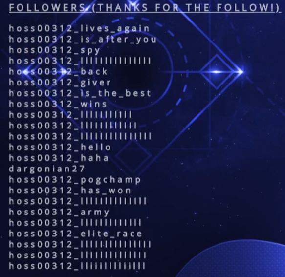 Souyo_Xander's tweet photo. @Twitch Dude...I mean come on. Save for dargonian27 there, every, single one of these was a damn hoss bot IN ONE STREAM. Help us out here, Twitch. Please? #TwitchDoBetter #Botpocalypse https://t.co/jy5ZYXqt8V