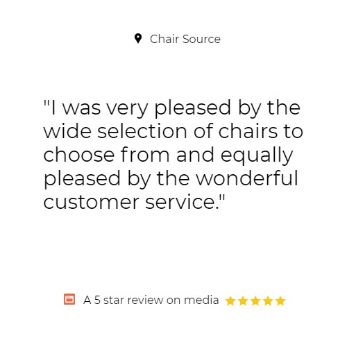 chairsource's tweet image. "I was very pleased by the wide selection of chairs to choose from and equally pleased by the wonderful customer service."