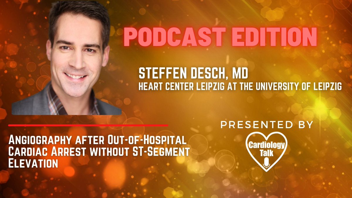 CardiologyTalk (@cardiologytalk) on Twitter photo Podcast - Angiography after Out-of-Hospital Cardiac Arrest without ST-Segment Elevation Steffen Desch, MD <a href="/UniLeipzig/">UNIVERSITÄT LEIPZIG</a> <a href="/leipzig_heart/">Leipzig Heart Institute</a> #TOMAHAWK #CardiacArrest #Cardiology #Research
cardiologytalk.com/video/485/podc… Podcast - Angiography after Out-of-Hospital Cardiac Arrest without ST-Segment Elevation Steffen Desch, MD <a href="/UniLeipzig/">UNIVERSITÄT LEIPZIG</a> <a href="/leipzig_heart/">Leipzig Heart Institute</a> #TOMAHAWK #CardiacArrest #Cardiology #Research
cardiologytalk.com/video/485/podc…