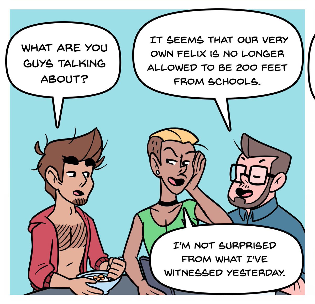 MartyBasto's tweet photo. It’s only about time someone shouts STRANGER DANGER!!
🤣🤣🤣

#comic #webcomic #topwebcomics #gay #twink #lgbt #gaybear https://t.co/vaNQ1zk8jm