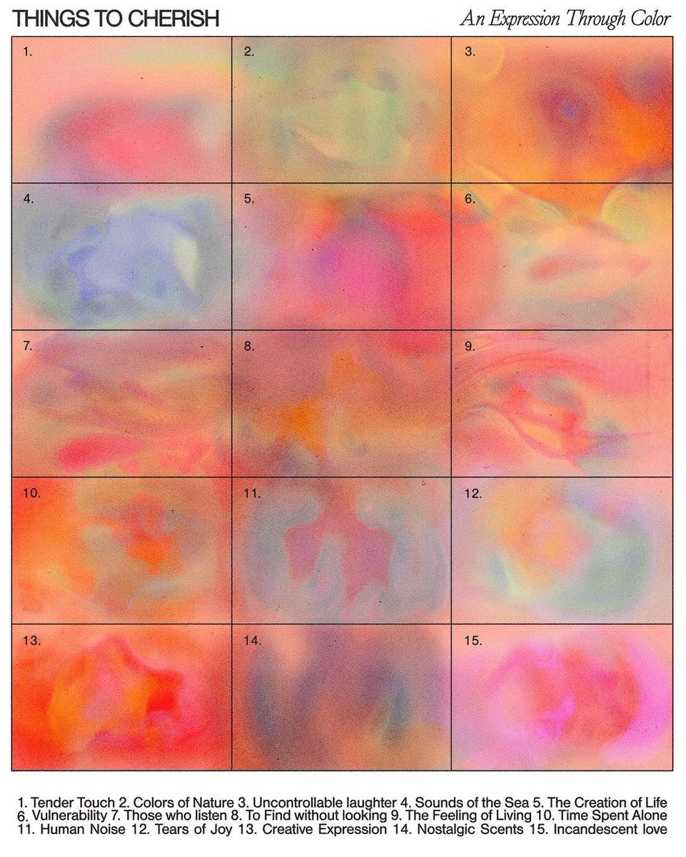 things to cherish — an expression through color