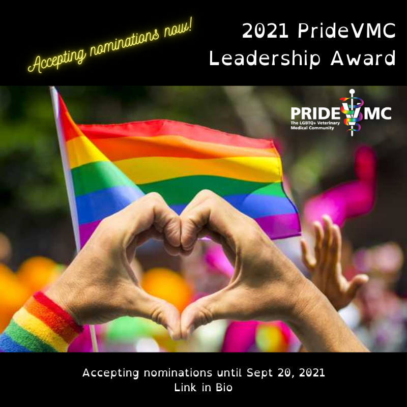 PrideVMC's tweet photo. The annual #PrideVMC #Leadership Award is given to an individual who is a member or ally of the LGBTQ+ community whose work has helped fulfill PrideVMC's mission and vision. 
🏳️‍⚧️🐾🏳️‍🌈
To nominate:
https://t.co/D613VGaGxC
Nomination window closes Sept 20 @ 11:50pm CT. https://t.co/dCvdYpsyO5