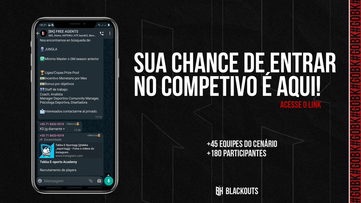 blackoutsofc's tweet photo. Free Agent? Buscando Jogador?

Entre agora mesmo no grupo Free Agents da Blackouts E-Sports, basta acessar o link 😎🤙

https://t.co/vEuMNgrAKq

#FreeAgent #FA #WILDRIFTBR #WildRift https://t.co/GuadEA0OeI