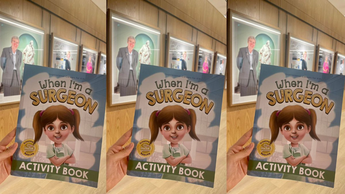 drsamantha_p's tweet photo. How exciting to see my Activity book in the halls of the newly refurbished College of Surgeons for the UK 30 Year Women in Surgery Celebration. She is looking at her future, standing on the shoulders of giants. @RCSnews @WomenSurgeonsUK @RACSurgeons @USANZUrology #30YearsOfWinS https://t.co/wWuZgmgAh7