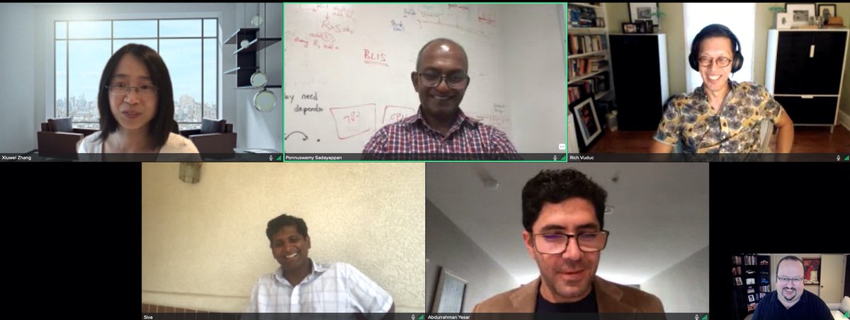 Catalyurek's tweet photo. Big news! @_ayasar from @GTTDAlab, @GTCSE  is smiling! Minor news, he successfully defended his PhD Dissertation "Towards Performance Portable Graph Algorithms" 🥳Thanks to committee members @hpcgarage @rsiva @XiuweiZhang and Prof. Sadayappan! https://t.co/CDKsumyOCS