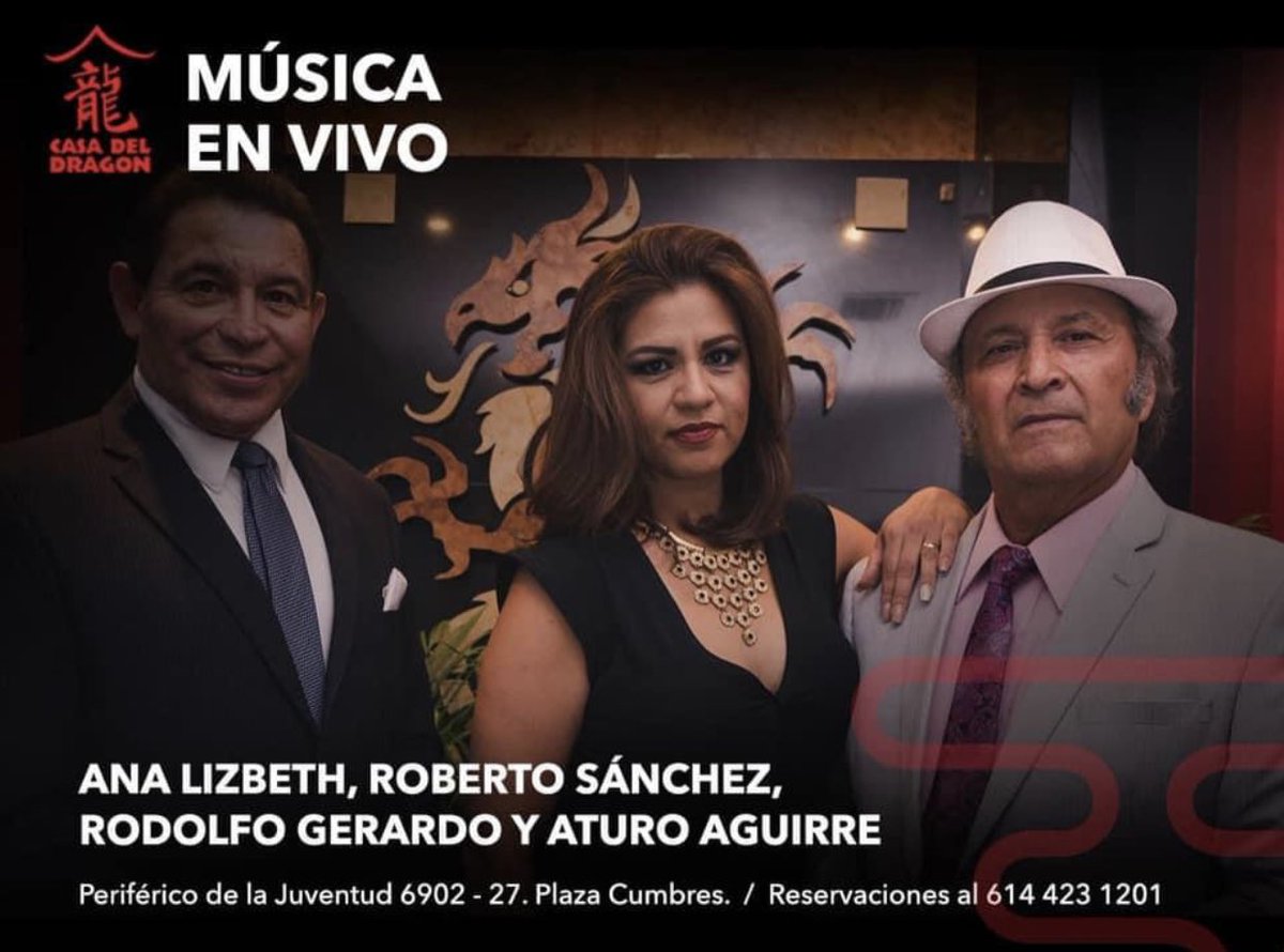 Regálate un viernes increible. Reserva hoy en #CasadelDragón para disfrutar de una deliciosa cena, mientras te deleitas con las voces de nuestros grandes artistas! 🙌🏻🍻🎼🍲

Comunícate al📱614 423 1201.