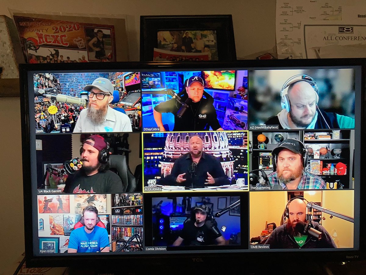 the_chewie's tweet image. Alex Jones. On Friday Night Tights. 
Ho. Ly. Crap.