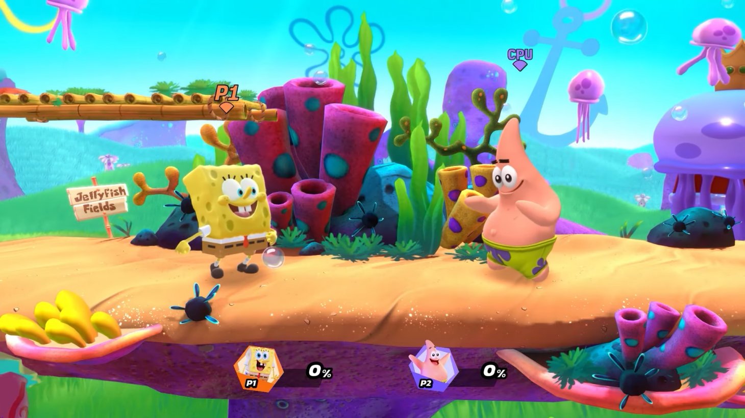 Buff Spongebob Jellyfishing