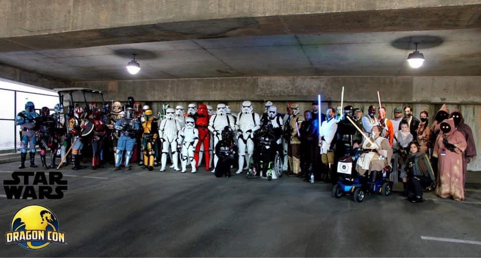 Scum, villains, and yes, even rebels were all back together again in familiar territory at @dragoncon last weekend. It felt great to reunite with friends & fellow costume enthusiasts in a setting where we thrive! #dragoncon2021 #dragoncon #501st #ga501st #stormtroopers #starwars