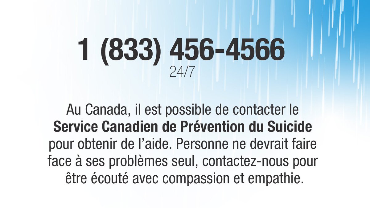 Vous pensez au suicide?