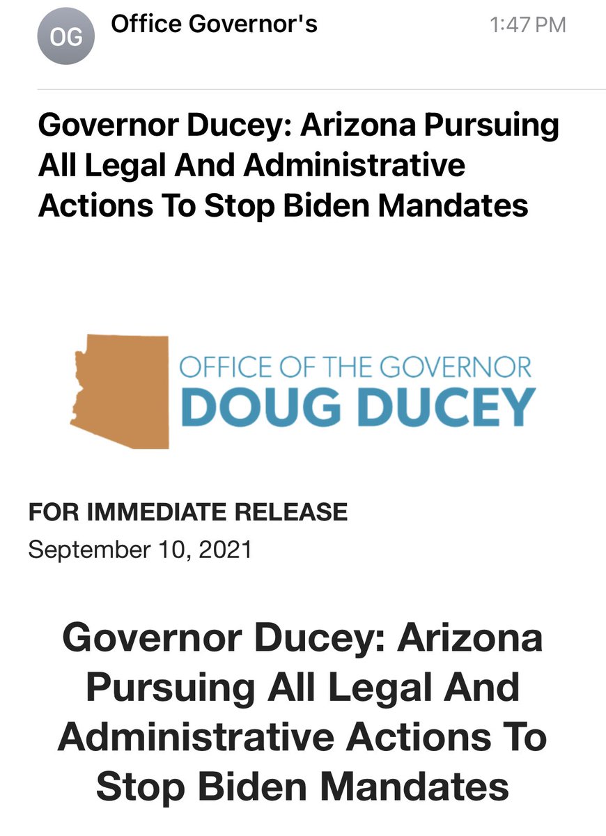 AndresCanoAZ's tweet image. Alternative headline from @DougDucey: “I don’t want to save Arizona lives.”
