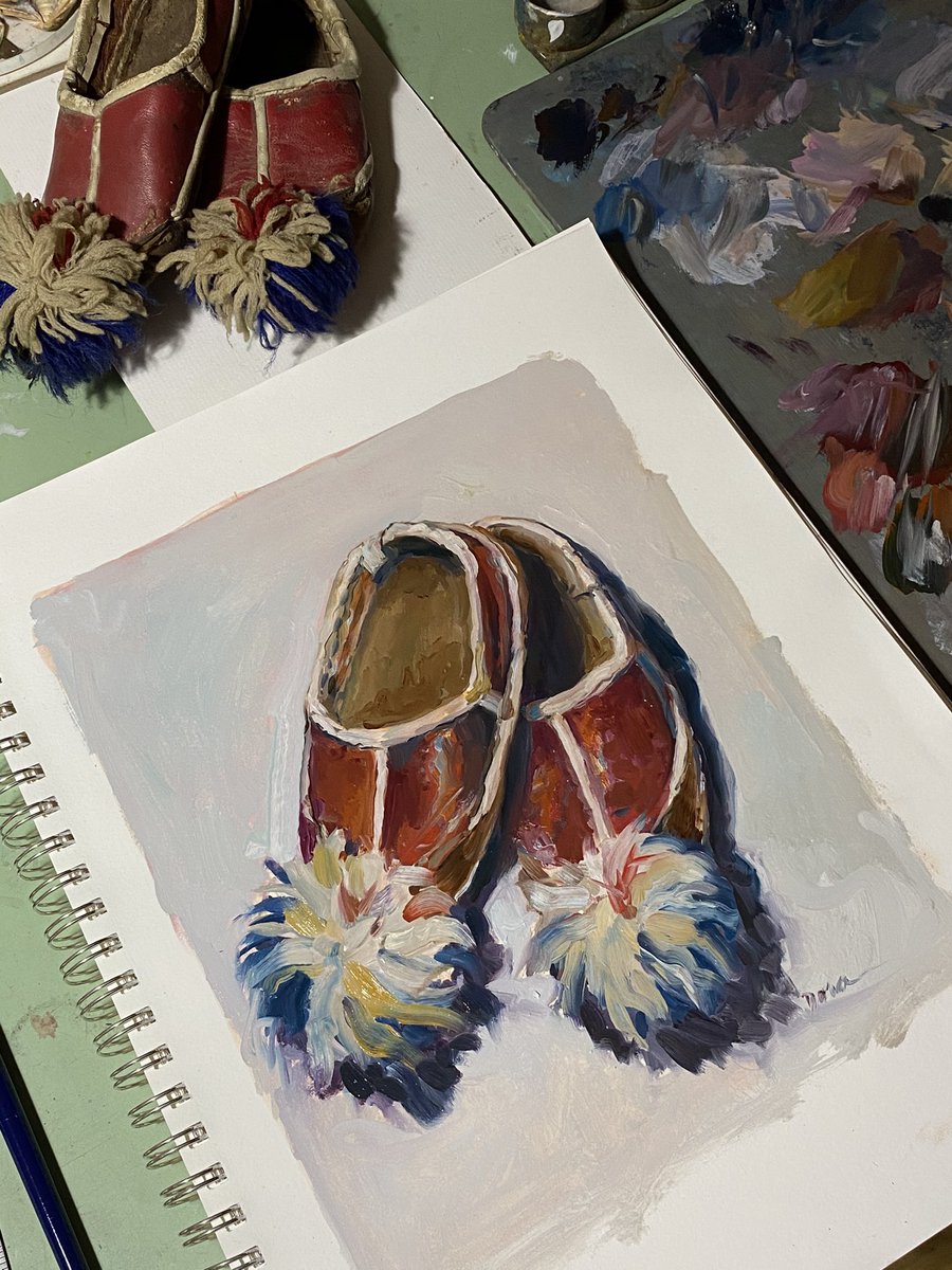 DorasPaintDrips's tweet photo. Day 10 #stradaeaselchallenge finished this 8x10 oil on paper today! #oilpainting #greekshoes #evzone #30daysdrawing
Available https://t.co/s1VxMcP6Ne
