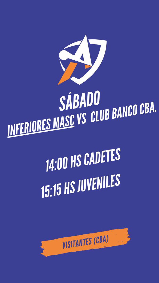 Mañana se viene un super Sábado con mucha actividad, donde resalta el enfrentamiento por la Fecha 3 de la Liga de Honor Masculina con el clásico de la ciudad, entre Alianza y Cief💥

Por otra parte las chicas de inferiores viajan a Alta Gracia y los pibes se van a Cba💪🏼

🔹🔸🔹🔸