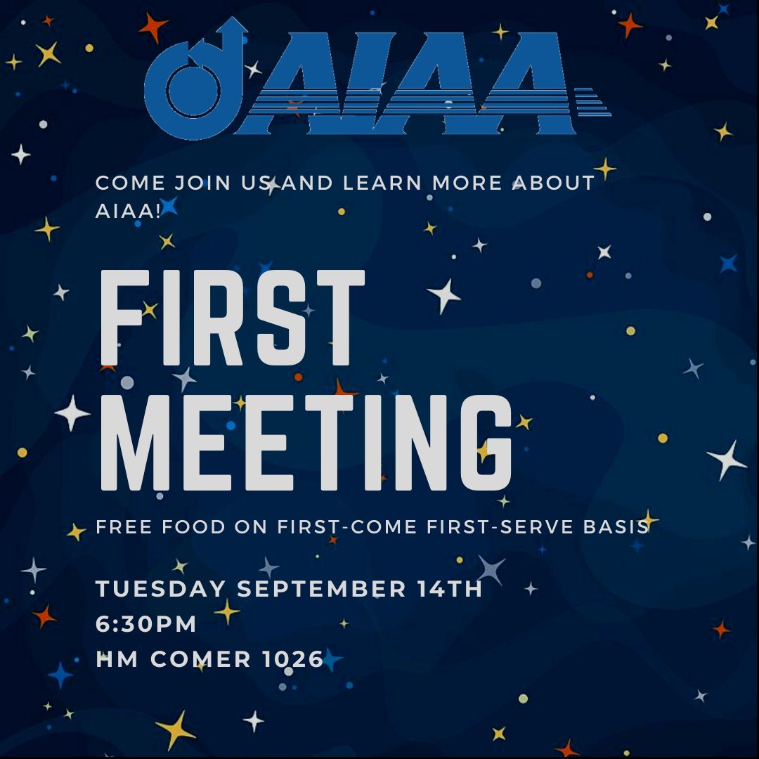 Come join us for the first meeting of the semester!! 

The meeting will be Tuesday 9/14 @ 6:30 in HM Comer 1026. Plan to arrive early for some free food. Hope to see you there!