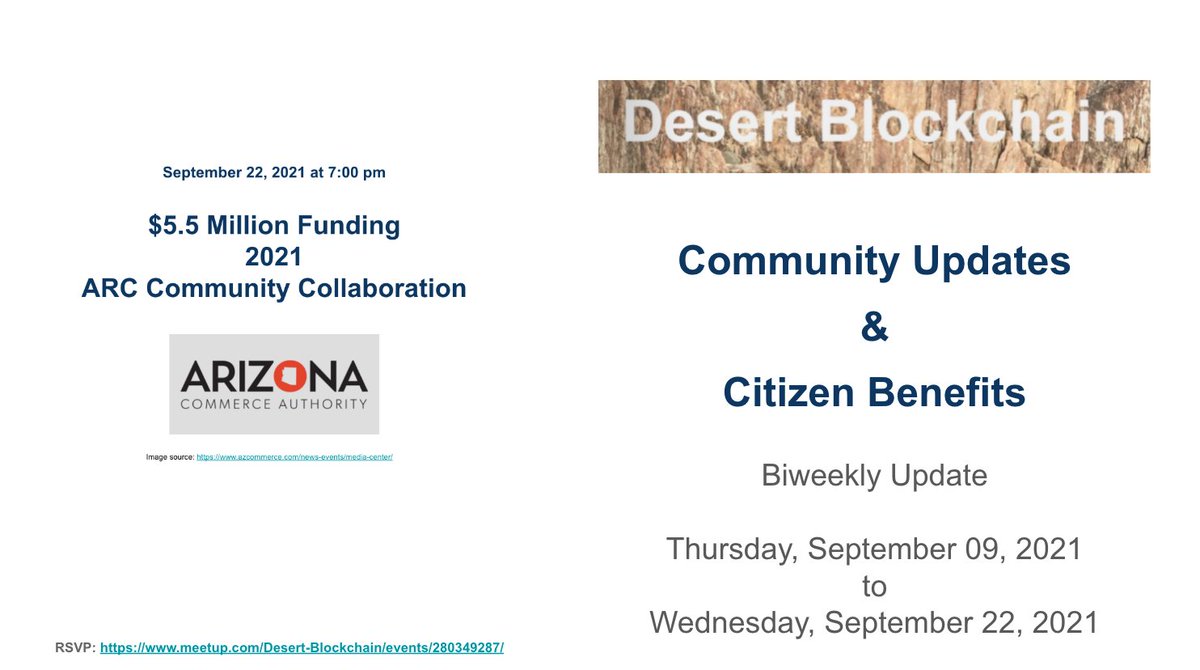 Desert Blockchain Citizens &amp; DWeb Community:

Here's your biweekly update for 2021-09-09:

patreon.com/posts/56014674