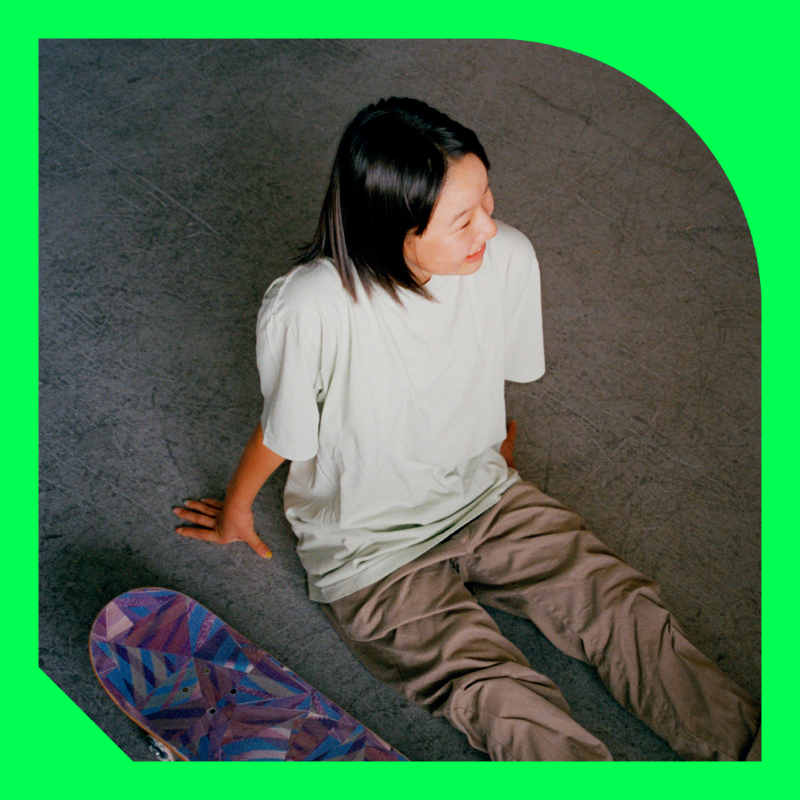 LA28's tweet photo. More than even the 🤯 tricks, it’s the joy for us. Just 13 years old, Japanese skater Momiji Nishiya won the first gold ever awarded in women’s street skateboarding at #Tokyo2020—a win that announced the LA sport is truly global. 🛹💥 #LA28
