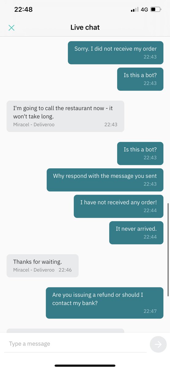 robbiestone89's tweet photo. @Deliveroo ordered via your app with Sam Marino pizza. 2 hours after placing the order I was told It was delivered and I was lieing. Customer service non existent. Went with @ubereats_uk didn’t let me down! https://t.co/ar9MPb9IGa