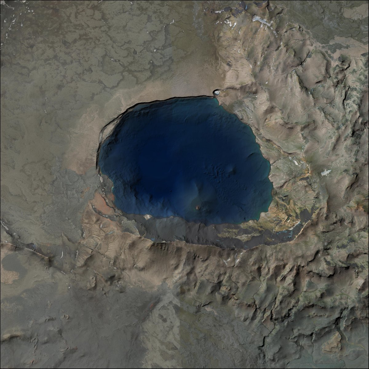 RagnarHeidar's tweet photo. Pulling together some data in preparation for a heightened level of monitoring. Mixing satellite orthophotos, DEMs and bathymetry can really pull out the fascinating landscape of Askja.

data providers:
@Landmaelingar (ortho)
@uni_iceland (bathymetry)
@polargeospatial (DEM) https://t.co/zxTxuCvS19