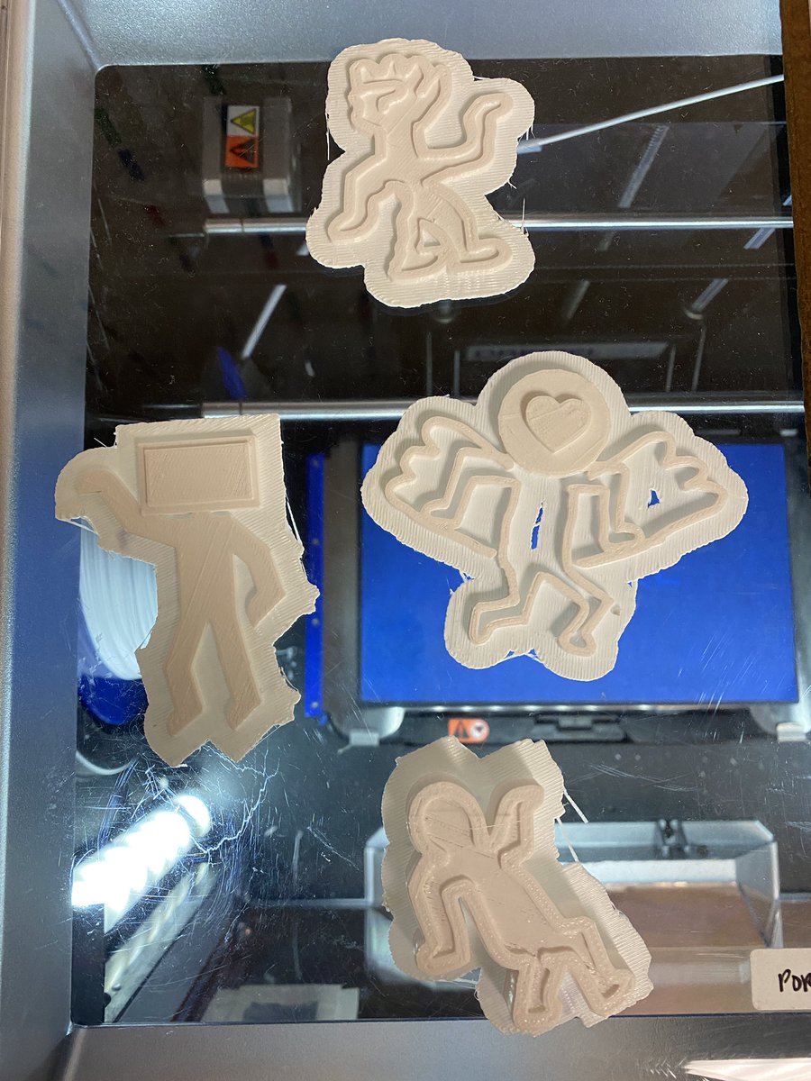 The first of our 6th grade 3D prints for this year! Ss designed their own Keith Haring-inspired characters. Soon to be painted! #digitalart <a href="/tinkercad/">Tinkercad</a> <a href="/AHSD25Thomas/">Thomas Middle School</a> <a href="/STEAMTMS/">Thomas STEAM</a>