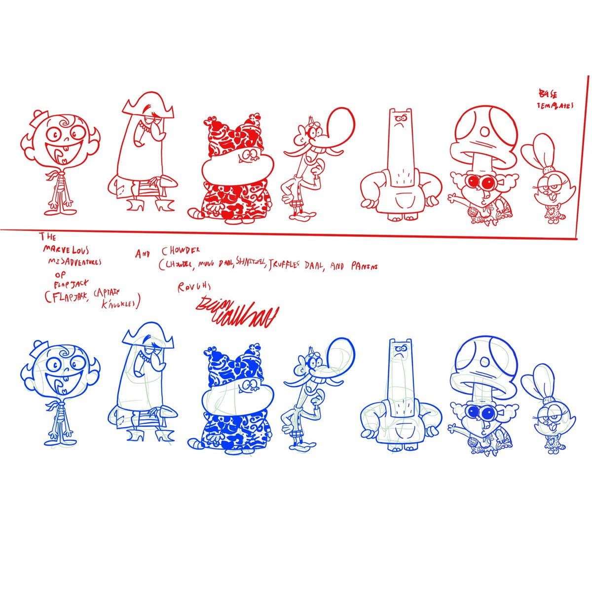 BrianUrquhart20's tweet photo. Just finished my drawing exercises on The Marvelous Misadventures of Flapjack and Chowder- using Procreate. #brianurquhartanimation #themarvelousmisadventuresofflapjack #chowder #procreate #CartoonArt #captainknuckles #mungdaal #trufflesdaal #shntizel #panini #flapjack https://t.co/lOggeaj6IA