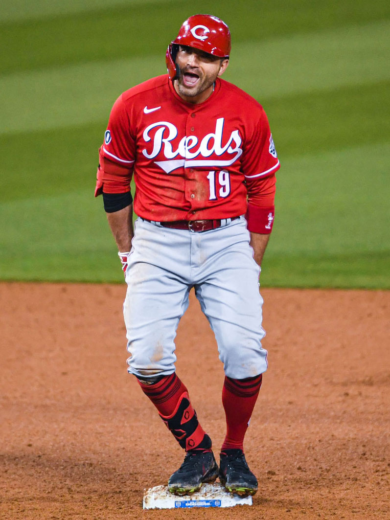 Reds's tweet photo. Joey Votto's career totals and Reds franchise ranks on his 38th birthday. 🐐

🔴 G: 1,882 (6th)
🔴 R: 1,102 (3rd)
🔴 H: 2,013 (5th)
🔴 2B: 432 (3rd)
🔴 HR: 324 (T-2nd)
🔴 RBI: 1,052 (3rd)
🔴 BB: 1,277 (1st)
🔴 AVG: .302 (10th)
🔴 OBP: .416 (1st)
🔴 SLG: .519 (3rd)
(min. 3,000 PA) https://t.co/zhvN0V0E2L