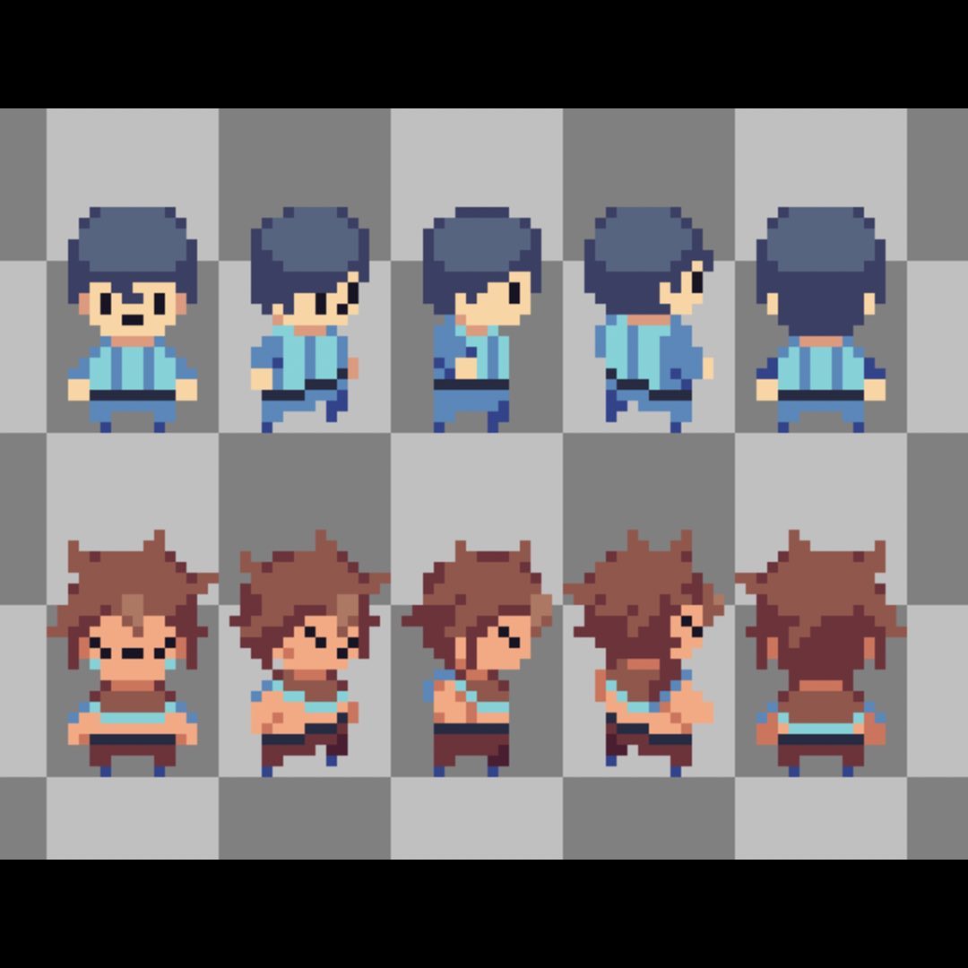 gstdio's tweet image. Second character coming up, can you guess the reference? 

#multiplayer #indiedev #indiegame #gamedev #pixelart #screenshotsaturday #html5