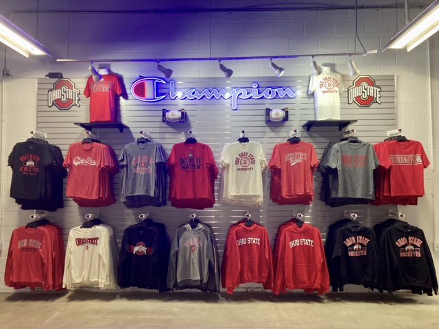 osuteamshop's tweet photo. Come see the new Champion stand at The Shoe, section 116. #beyourownchampion @ChampionUSA https://t.co/Gpwrc3wSH1