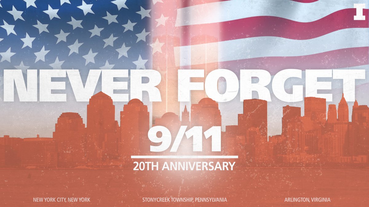 20 years... Today, we remember those who lost their lives on 9/11. #NeverForget