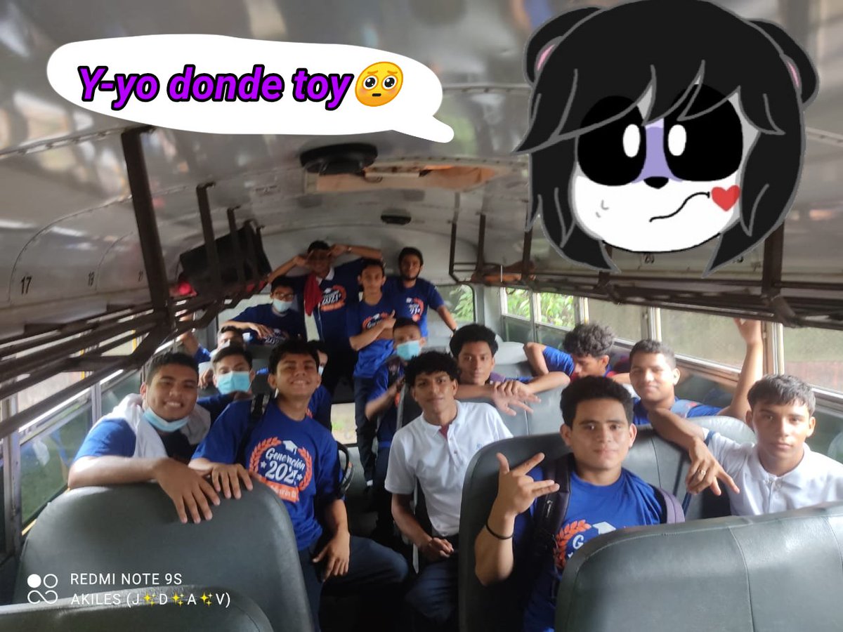 Gama_PandaYT's tweet photo. 🤩😎Aquí con mis compañeros antes de salir de vacacionesXD😗😎😁😂
#CoMPaSfans
#Nicaragua
#Memes https://t.co/Tu4vFgWuxB