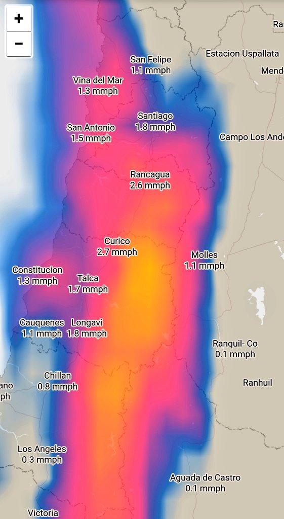 MeteoOhiggins's tweet photo. #SistemaFrontal entre el sábado 11 y lunes 13 de septiembre.
Pp esperada en mm.
#Rancagua 
Sábado: 10 mm
Domingo 20 mm
Lunes 10 mm
Total esperado: 40 mm aprox. 

#SanFernando
Sábado: 15
Domingo: 20
Lunes: 15 
Total esperado: 50 mm. https://t.co/DuFMnQcgnN