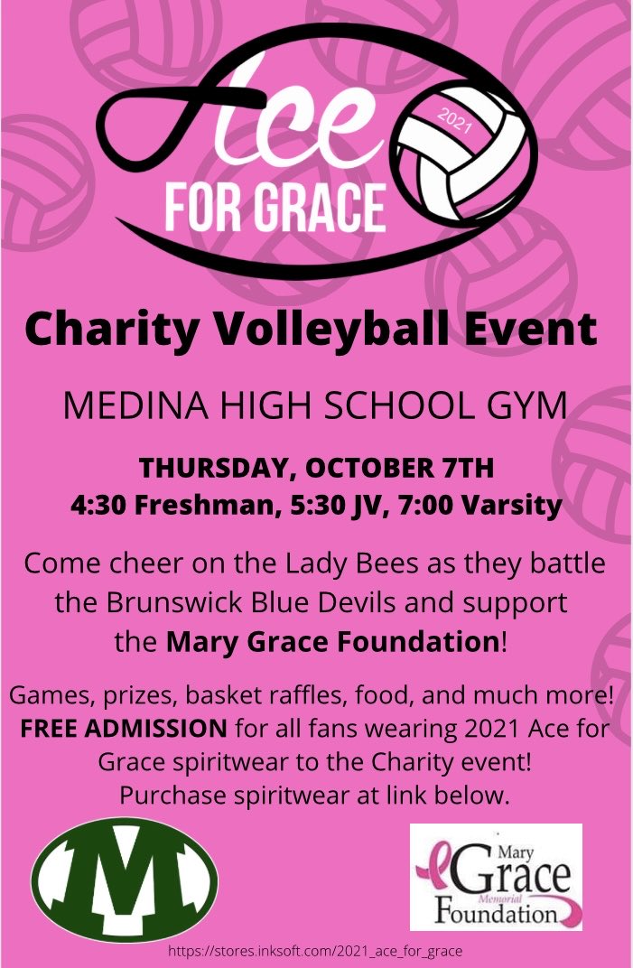 Please join us for fun night of volleyball for a good cause. stores.inksoft.com/2021_ace_for_g… ⁦<a href="/medinaathletics/">Medina Athletics</a>⁩ ⁦<a href="/MedinaGrlsVball/">Coach Joe</a>⁩ ⁦<a href="/BHSGoBigBlue/">Brunswick HS Athletics</a>⁩ ⁦<a href="/MedinaBoosters/">MedinaBoosters</a>⁩
