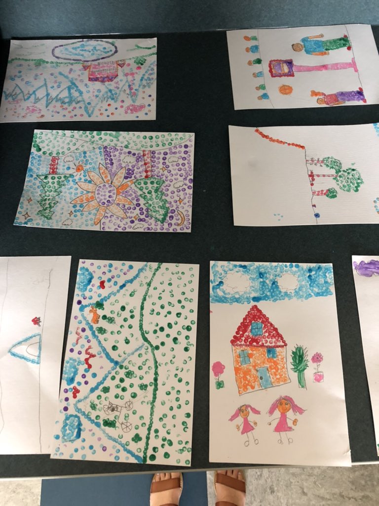 Fantastic 1st Friday! We learned about 1 of the 3 Indigenous People’s groups within Canada -Métis People. We created art that represented our identities (inspired by Traditional Métis Dot Artwork) @NorthcottRVS