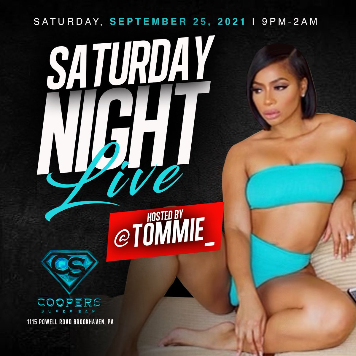 Sept 25th Tommie <a href="/TommieLHHATL/">Tommie Lee</a> is invading Brookhaven, PA at Coopers @coopers_superbar__brookhaven 
Don’t miss this