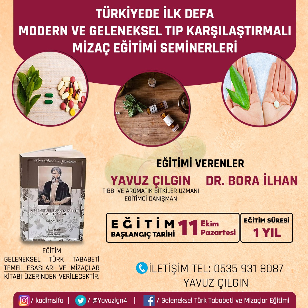 Yavuzc29's tweet photo. Yeni eğitimle karşınızdayız..Osmanlı Tıbbı'nın temel mantığını öğrenmek isteyenler..Bilgi kayıt:Yavuz Çılgın İrt tel 05359318087
#mizaç
#mizaç eğitimi
#osmanlitibbi
#fitoterapi
#doğal yaşam
#nebevi tıp
#şifalı bitkiler
#mizaç danışmanlık
#hacamat
#sülük https://t.co/9YTr64UI49