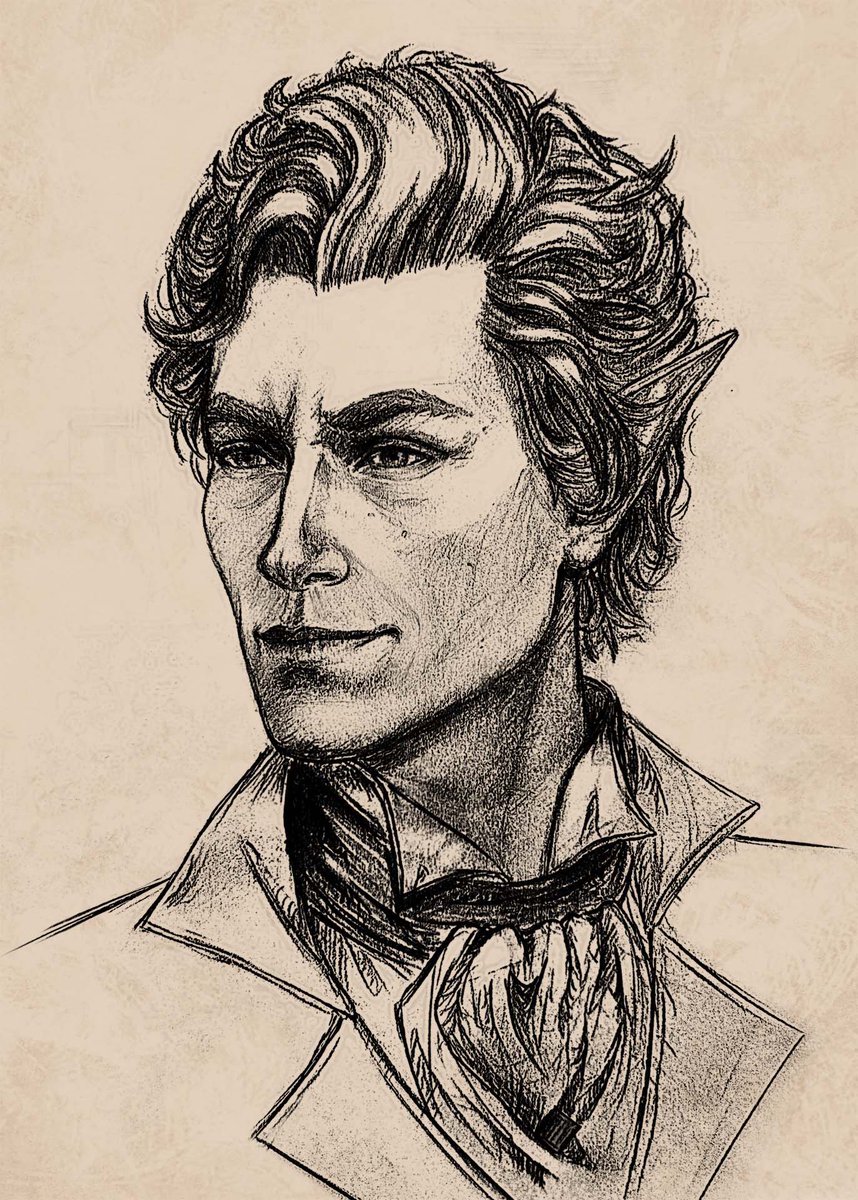 grimmsever's tweet image. I remember drawing this while I was downloading the game for the first time. #astarionday #baldursgate3