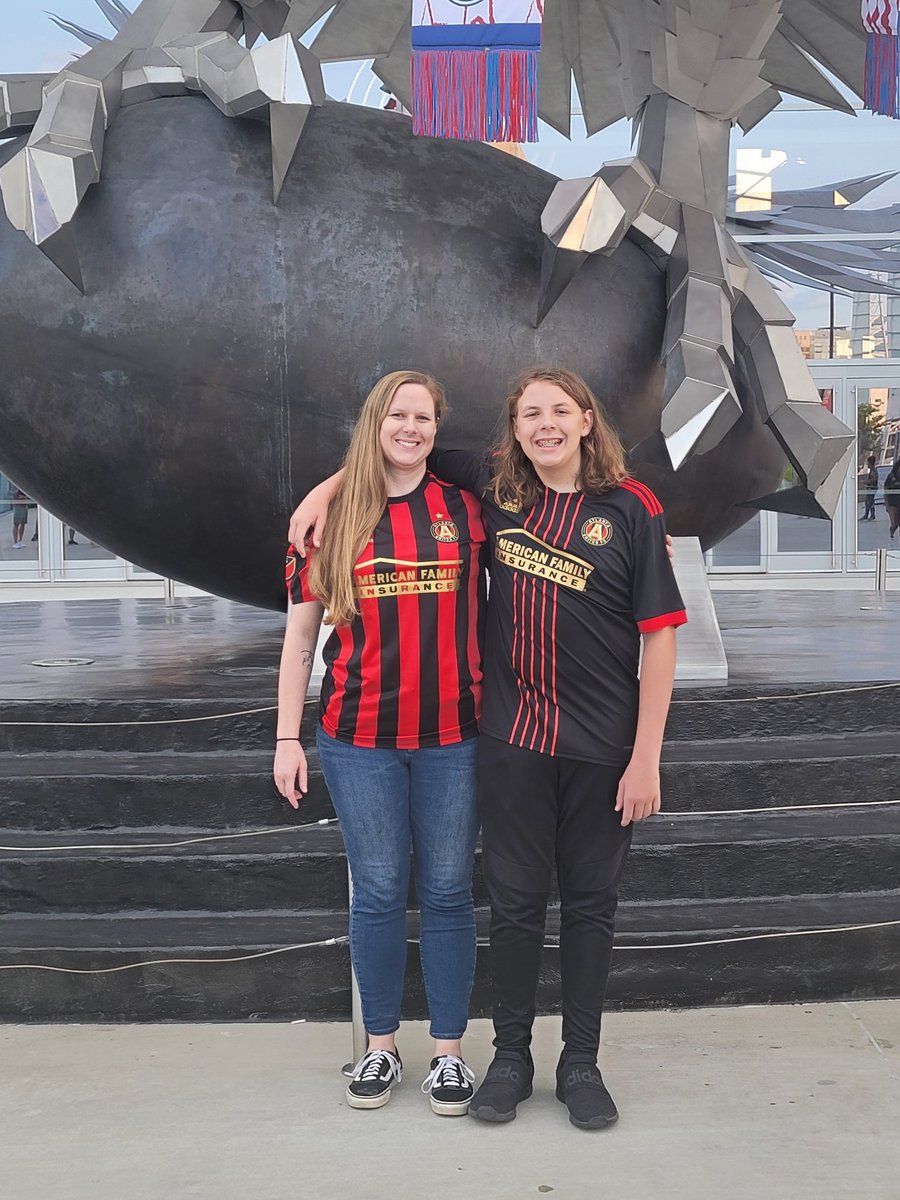 AmandaDaar's tweet photo. All he wanted for his 13th birthday was to go to an #ATLUTD game. So, here we are. https://t.co/0tLzQHpLB3