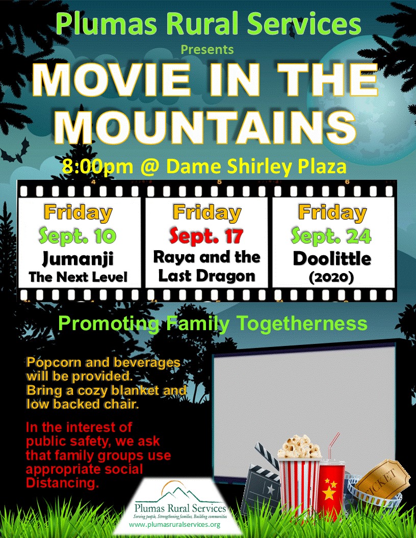 Quincy Chamber of Commerce (@quincycofc) on Twitter photo Don't miss out on tonight's movie at Dame Shirley Plaza, hosted by <a href="/PRS_Inc/">Plumas Rural Services</a> #movies #quincyca #plumascounty Don't miss out on tonight's movie at Dame Shirley Plaza, hosted by <a href="/PRS_Inc/">Plumas Rural Services</a> #movies #quincyca #plumascounty