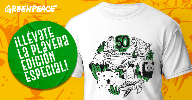 greenpeacemx's tweet photo. Greenpeace existe para que tú puedas tener un futuro más limpio y sano. 

Contribuye a esta lucha con un donativo recurrente para defender la naturaleza y como extra llévate la playera edición especial.

¡Dona aquí! >> https://t.co/TrRfBnSfFE https://t.co/imoCxs3JTl